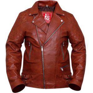 Men Brown Sheepskin Leather Jacket