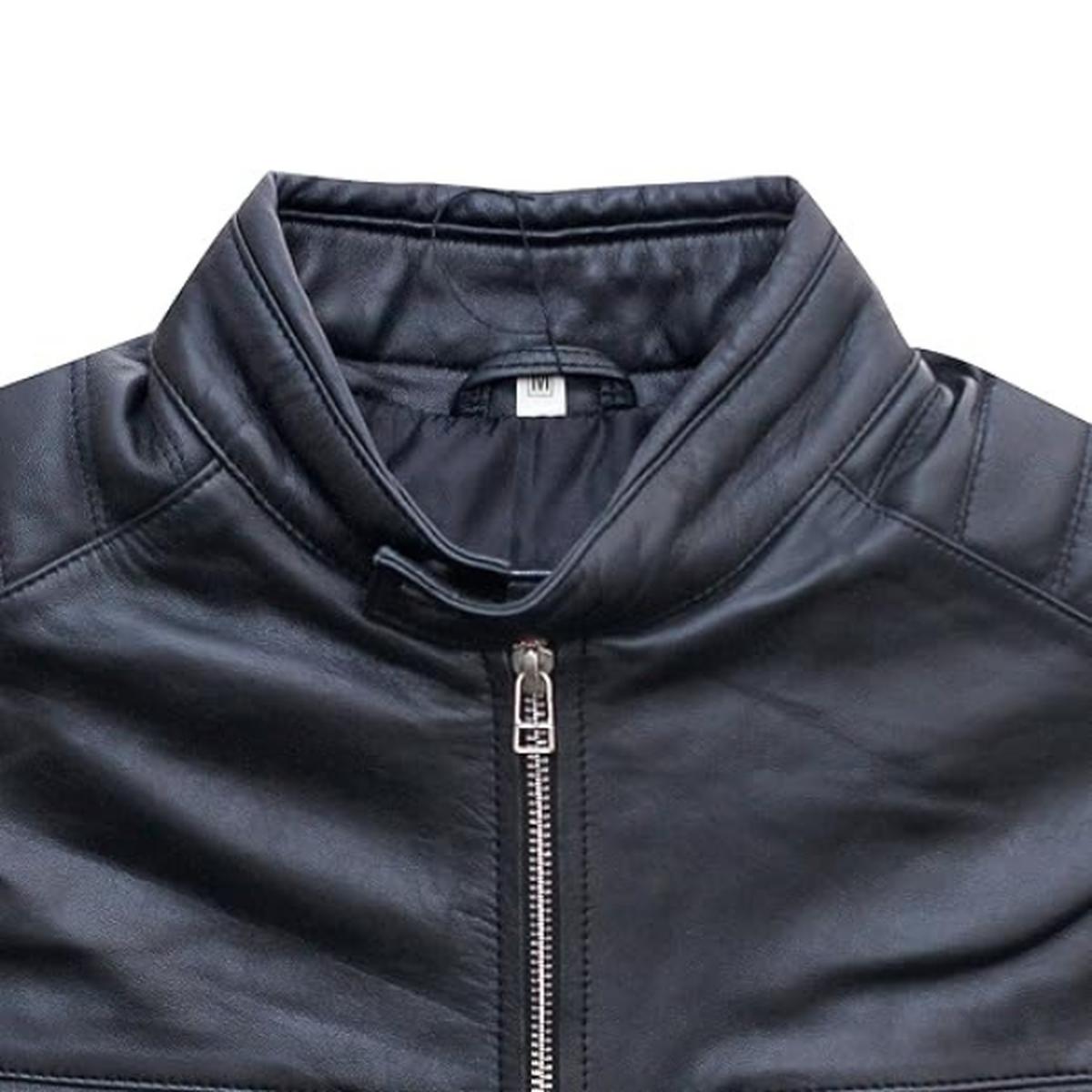 Men Cafe Racer Leather Black Jacket Design (4)