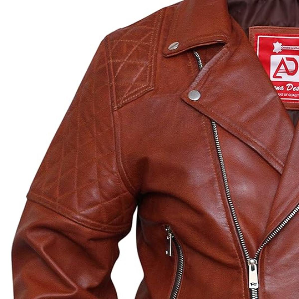 Men Brown Sheepskin Leather Jacket (5)
