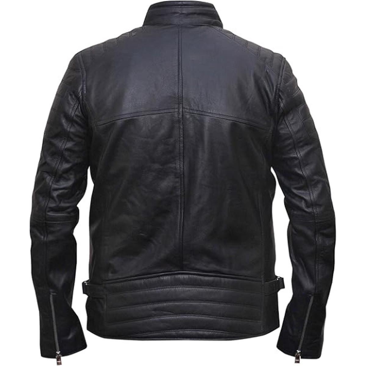 Men Cafe Racer Leather Black Jacket Design (6)