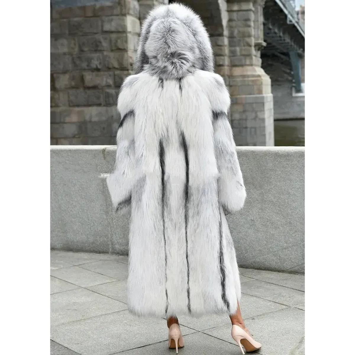 Luxury Artic Marble Faux Fur Coat (2)