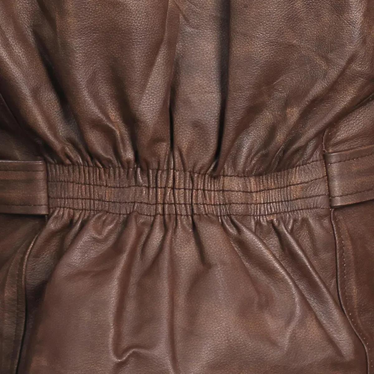 Men Biker Brown Genuine Leather Jacket (5)