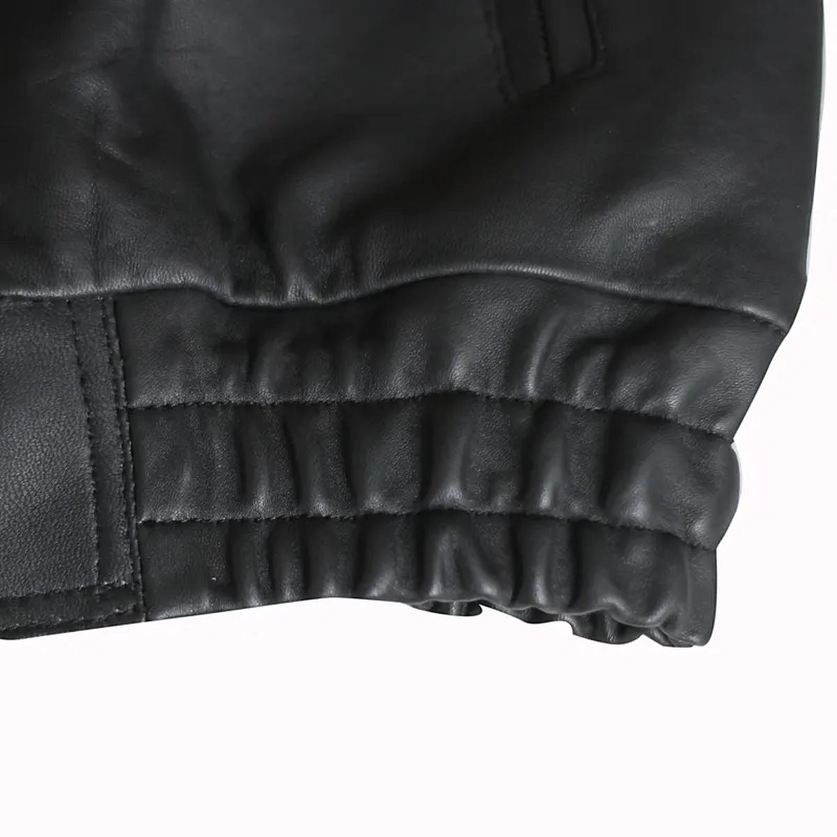 Premium Real Black Motorcycle Leather Vest For Men (4)
