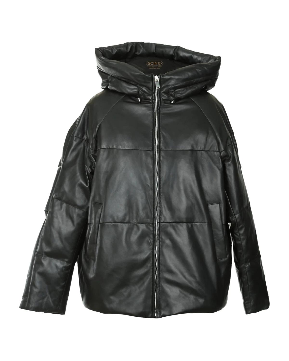 Women Sasha Oversized Puffer Sheepskin Leather Jacket