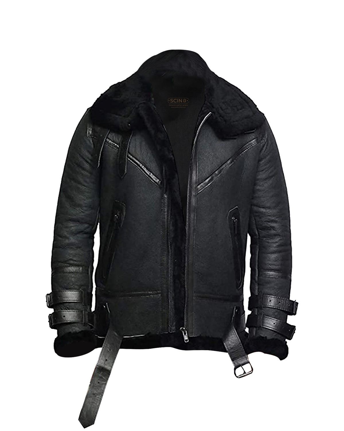 Men B3 Bomber - RAF Aviator Leather Jacket