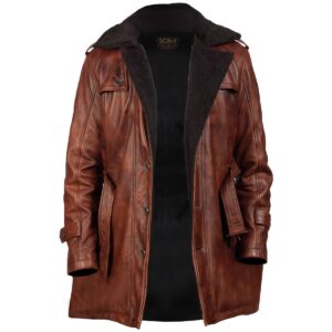 Dean Faux Fur Leather Coat