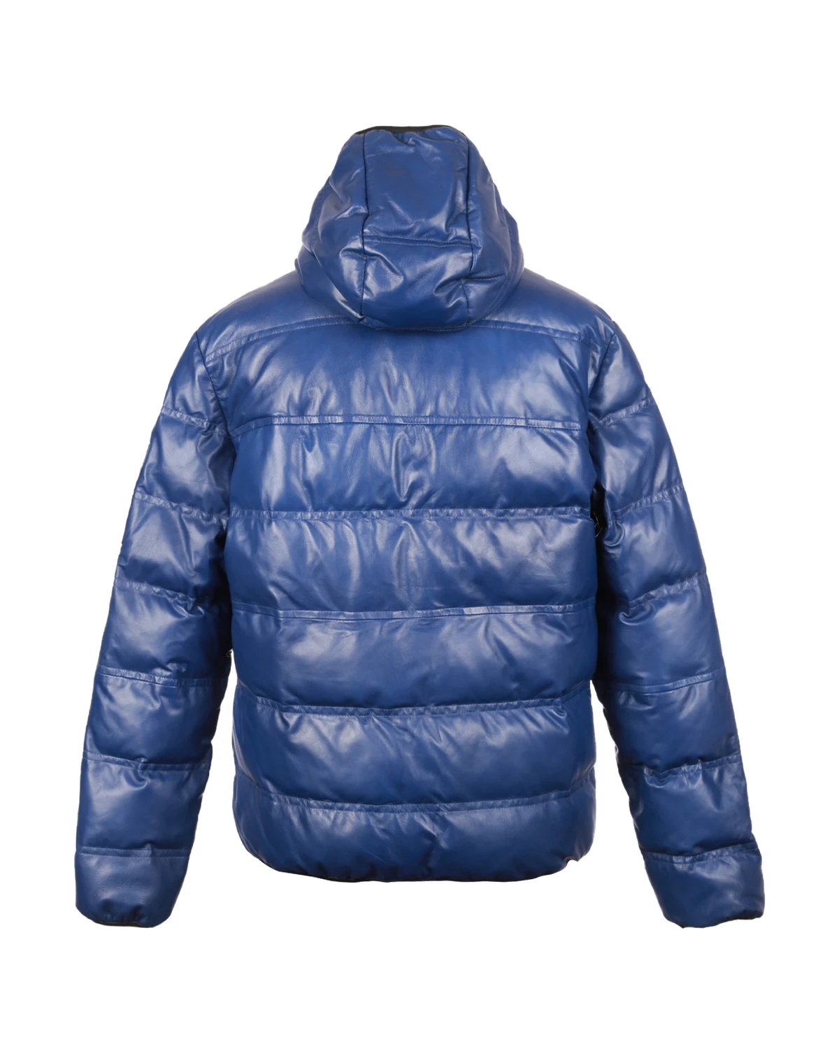 Men Hooded Puffer Leather Jacket (3)