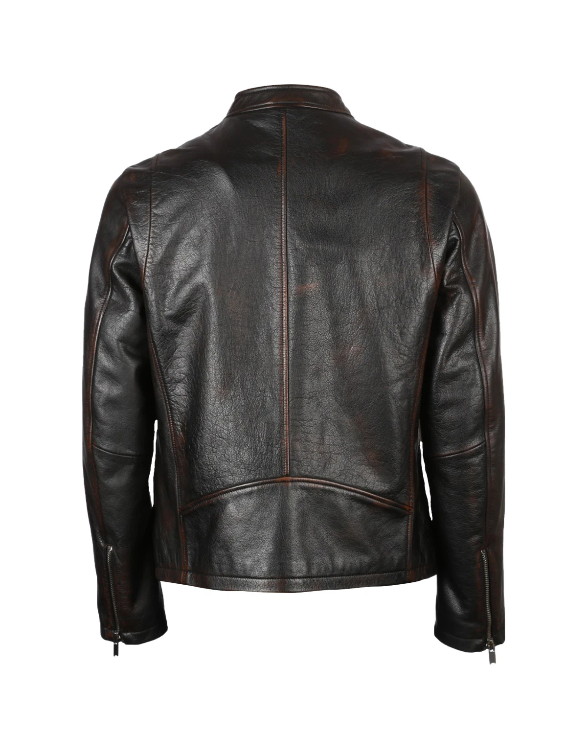 Men Rub Off Biker Leather Jacket (3)