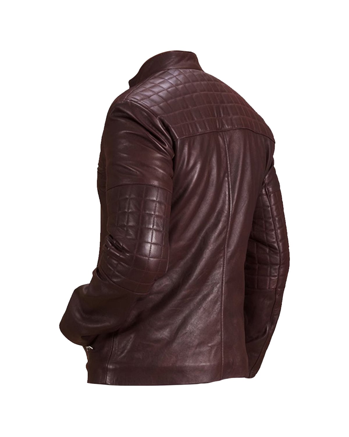 Men Quilted Biker Leather Jacket (4)