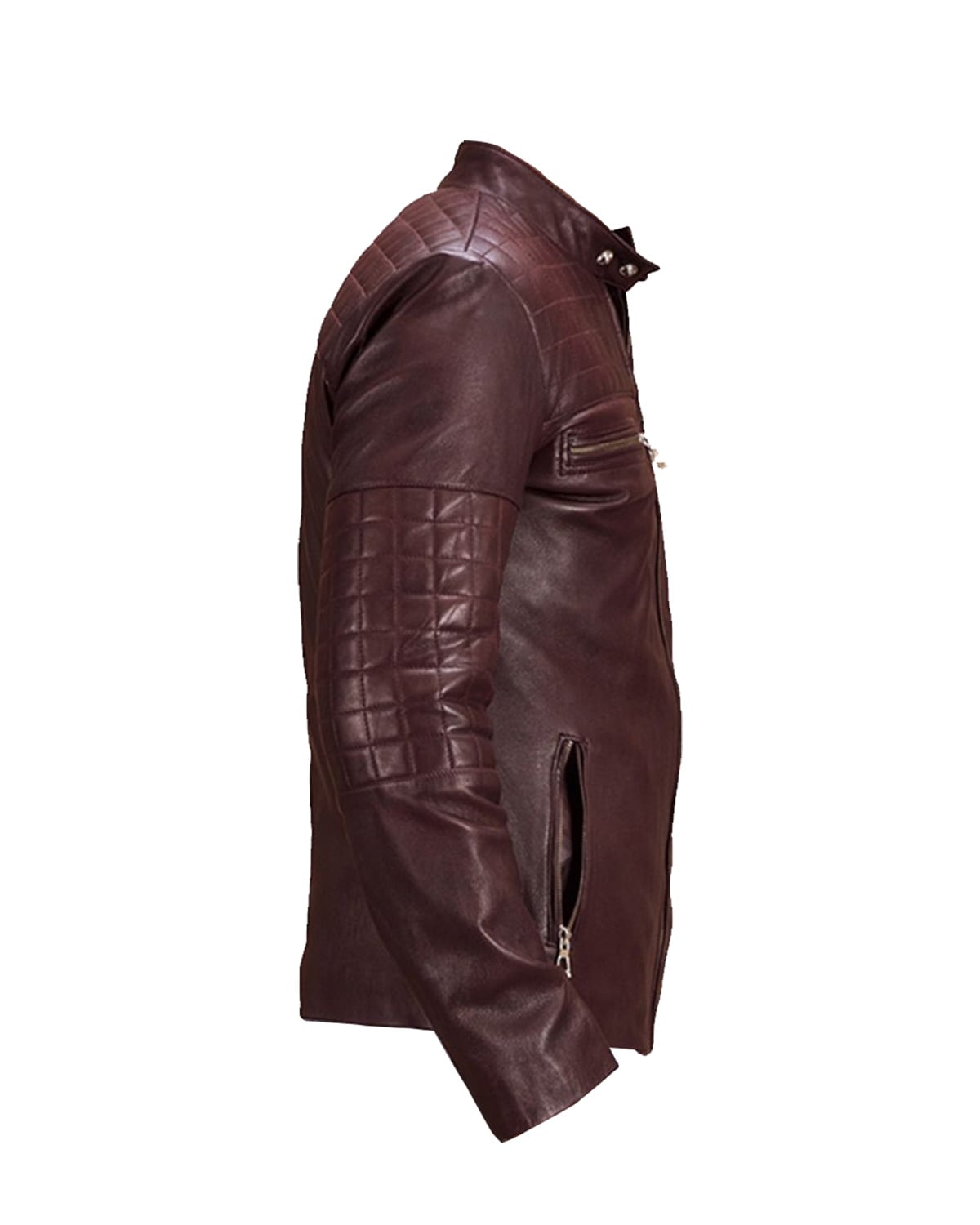 Men Quilted Biker Leather Jacket (3)
