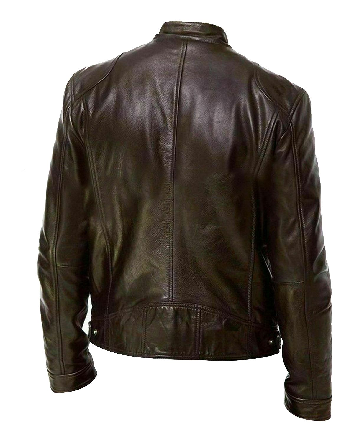 Roy Sheepskin Biker Leather Jacket (3)