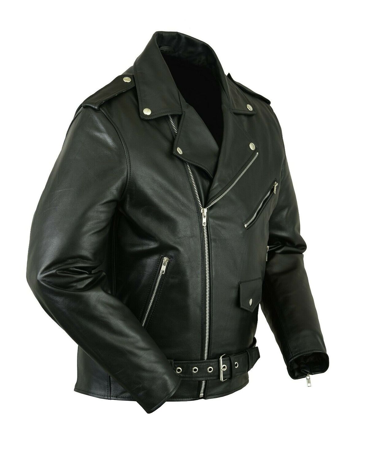 Brando Biker Leather Jacket (4)