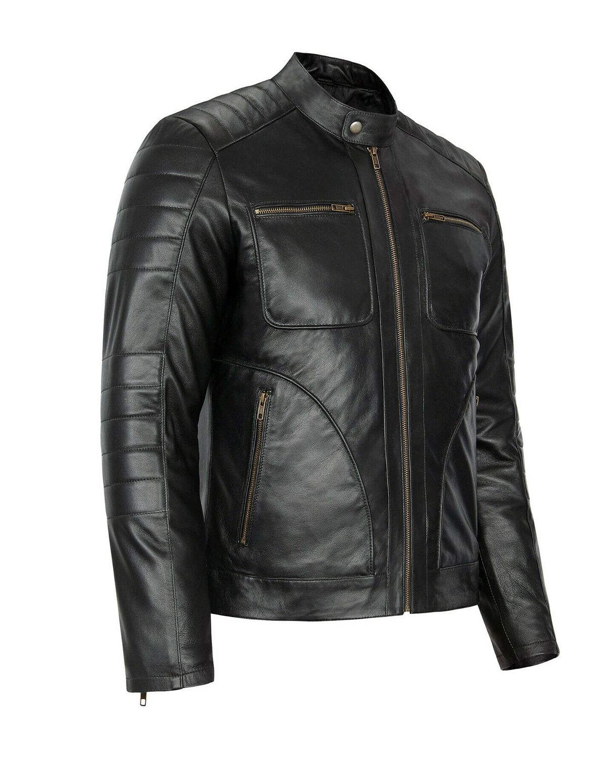 Anthony Classic Biker Leather Jacket (3)