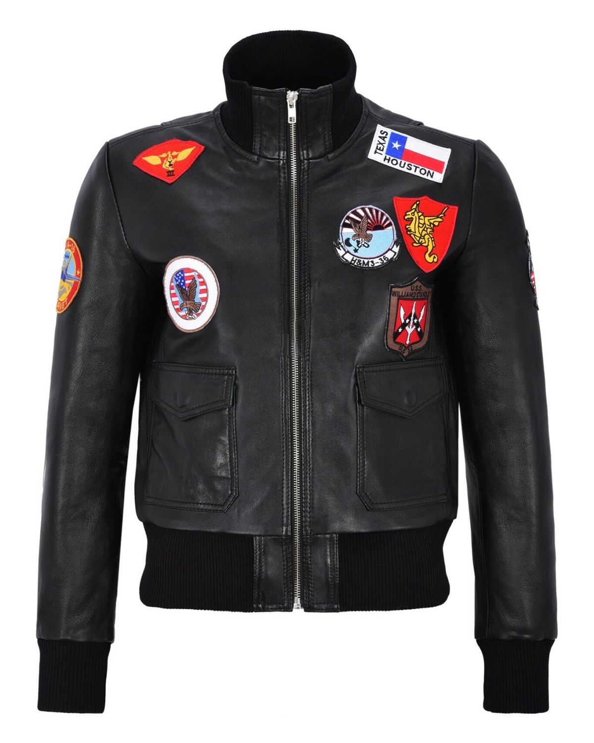 Women Aviator Bomber Natural Leather Jacket