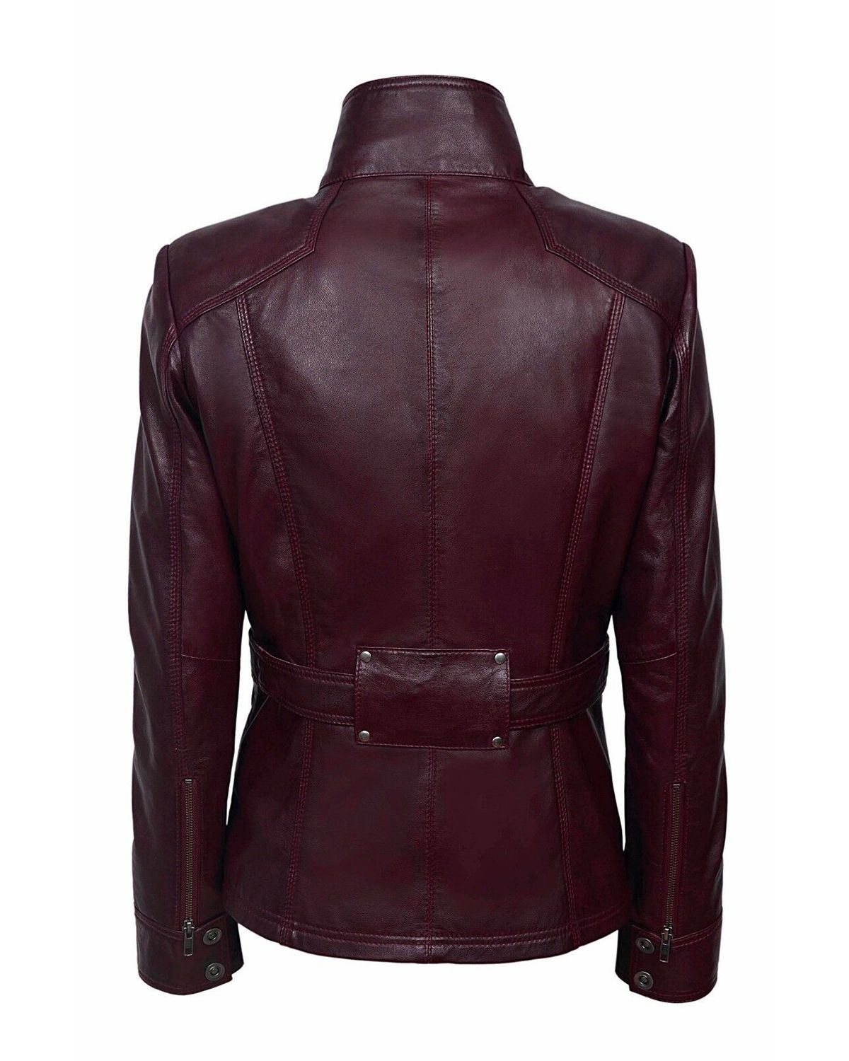 Nicole Military Style Leather Jacket (3)