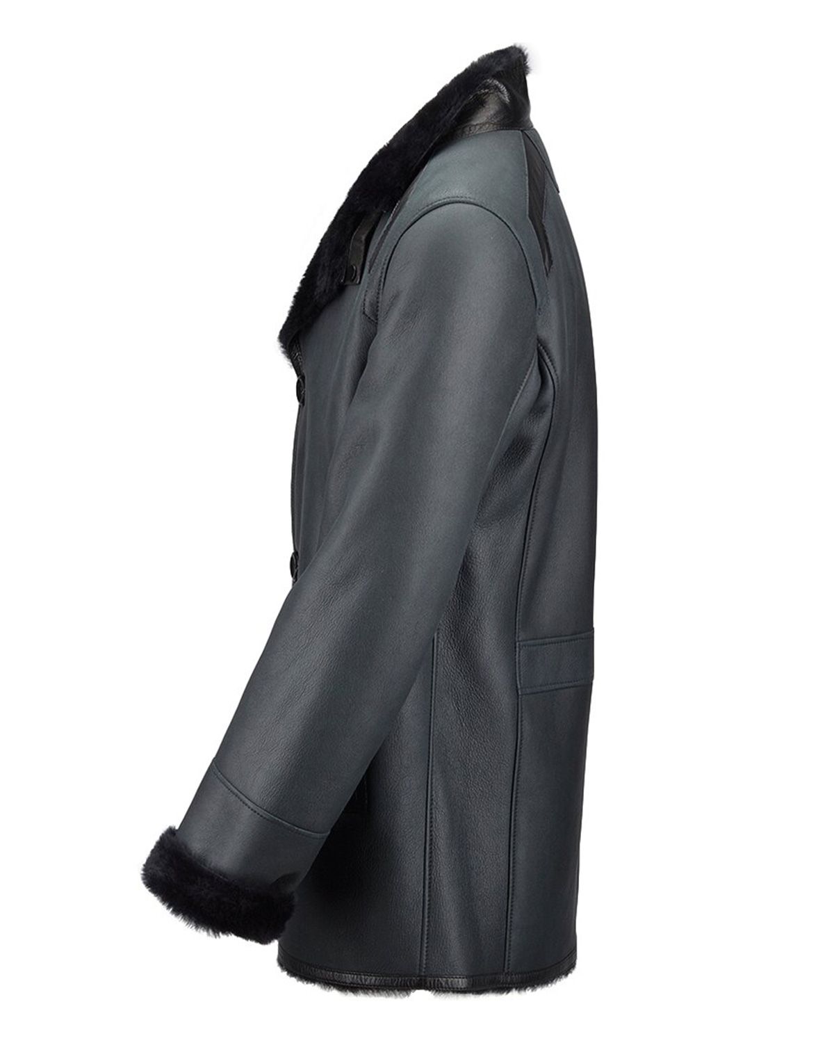 Nash Single Breasted Leather Coat (3)