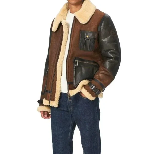 Men’s Astell Shearling-Lined Leather Jacket