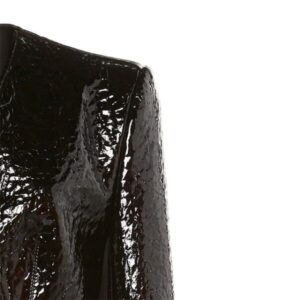 Women Exotic Cropped Leather Top