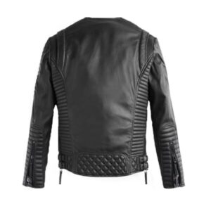 Black Stylish Quilted Leather Jacket