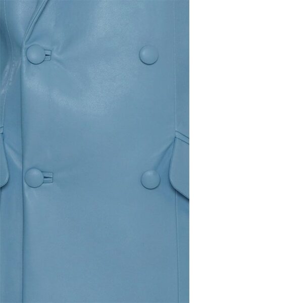 Aleksandre Akhalkatsishvili Replica Blue Leather Blazer