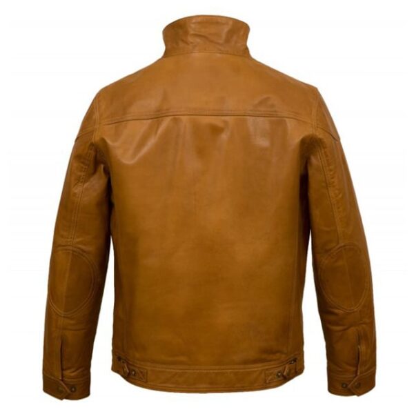 Classic Sheepskin Mens Leather Trucker Jacket