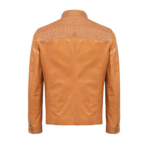 Women Cognac Biker Motorcycle Leather Jacket