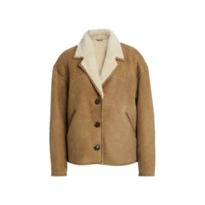 Women Étoile Leather Suede with Faux Shearling Coat