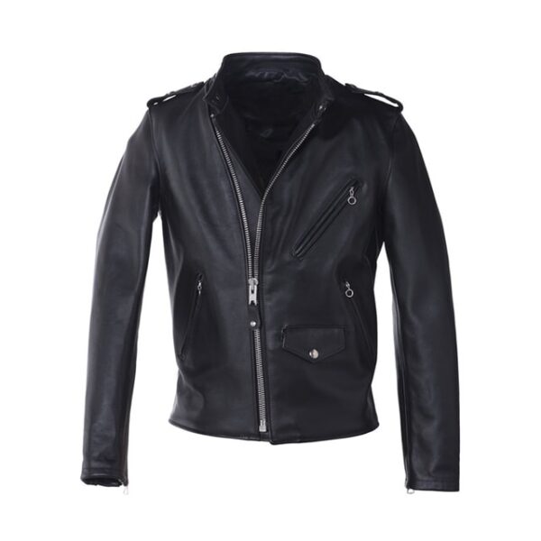 Hybrid Cafe Racer Asymmetrical Leather Motorcycle Jacket