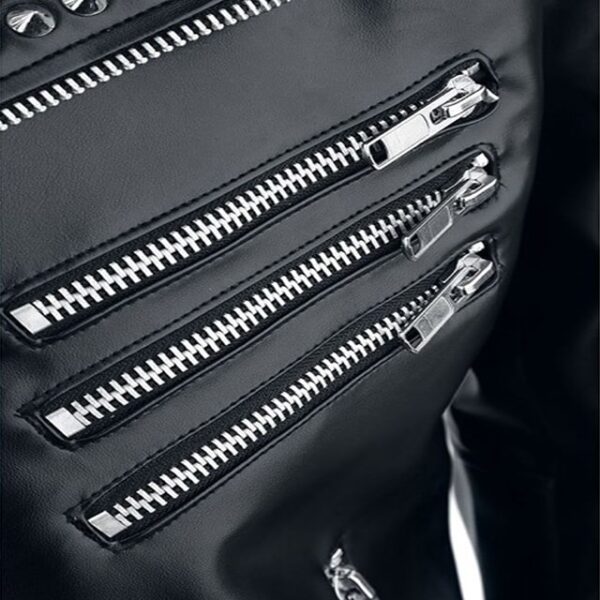 Men’s Black Studded Biker Leather Jacket