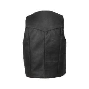 Men’s Black Leather Vest