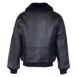 Mens Aviator Shearling-Style Bomber Jacket