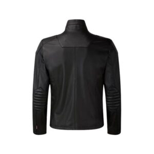 Mens Black Biker Genuine Leather Jacket