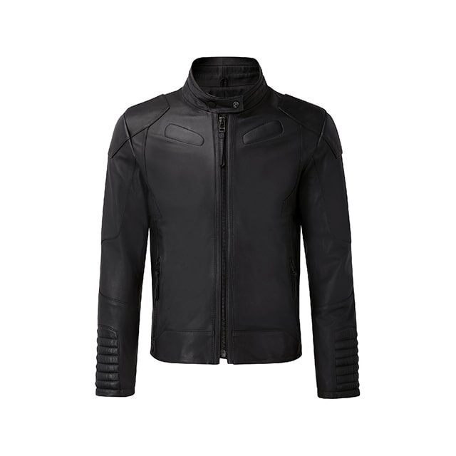 Mens Black Biker Genuine Leather Jacket
