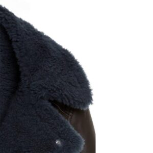 Women Leather Velocite Oversized Shearling-Style Jacket