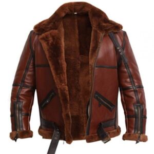 Men’s Shearling-Style RAF British Bomber Jacket