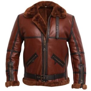 Men’s Shearling-Style RAF British Bomber Jacket