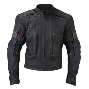 Street Style Motorcycle Jacket Sheepskin Leather Jacket
