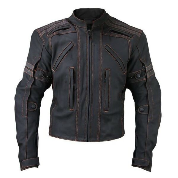 Street Style Motorcycle Jacket Sheepskin Leather Jacket