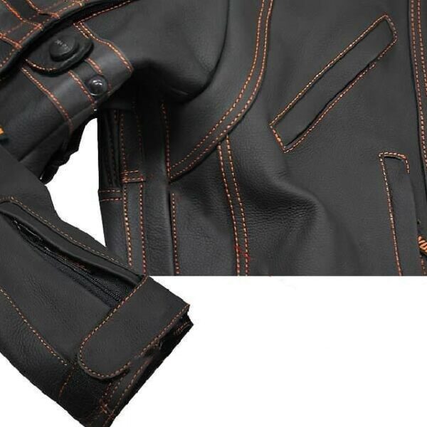 Street Style Motorcycle Jacket Sheepskin Leather Jacket