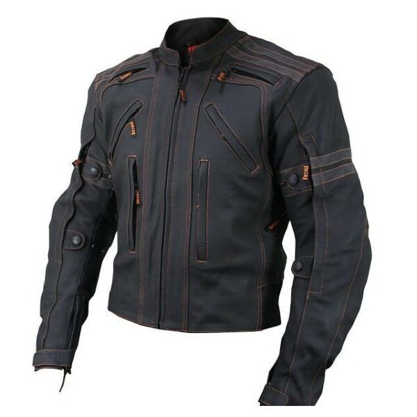 Street Style Motorcycle Jacket Sheepskin Leather Jacket