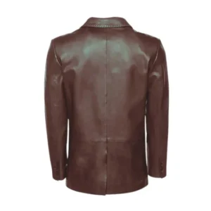 Men’s Black Western Design Leather Blazer