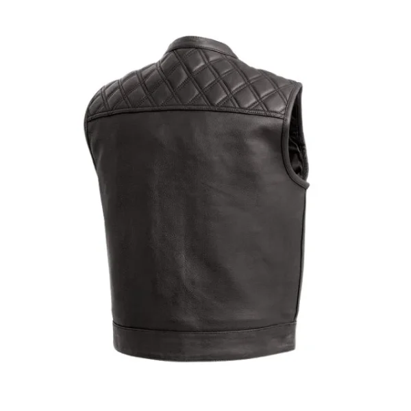 Men Quilted Leather Jacket