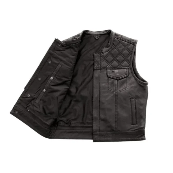 Men Quilted Leather Jacket