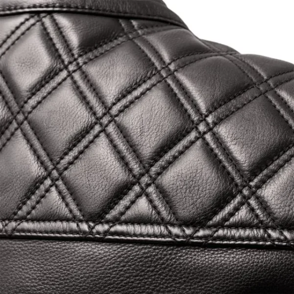 Men Quilted Leather Jacket