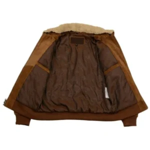 Brown Men’s Suede Flight Bomber Jacket
