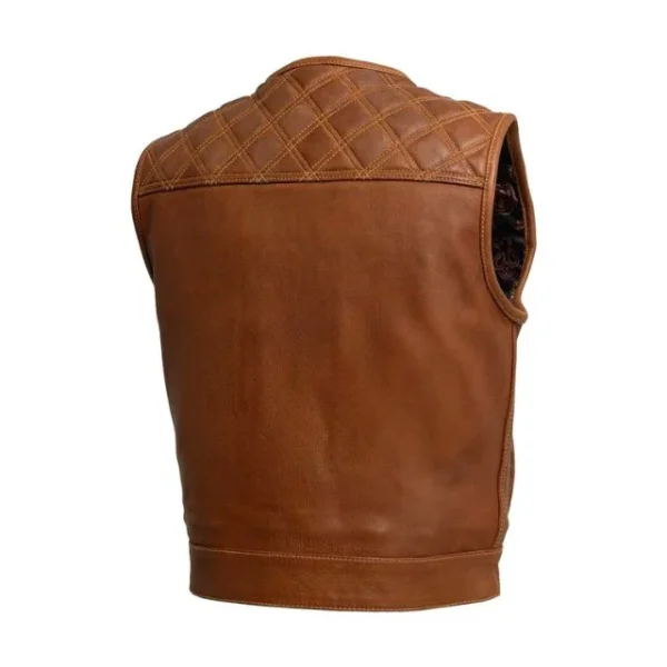 Men Quilted Leather Jacket
