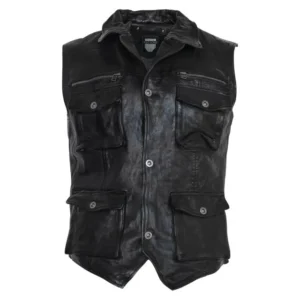 Western Cowboy Leather Vest