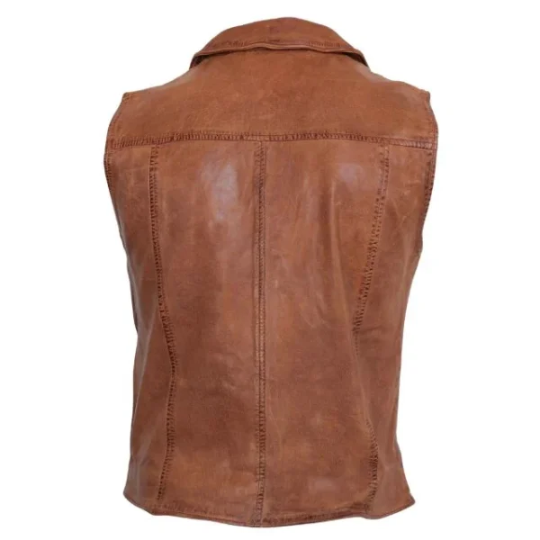 Western Cowboy Leather Vest