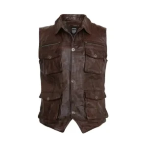 Western Cowboy Leather Vest