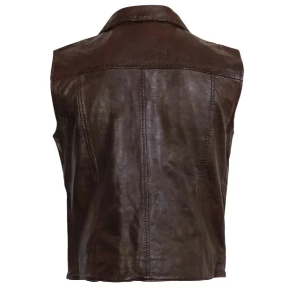 Western Cowboy Leather Vest